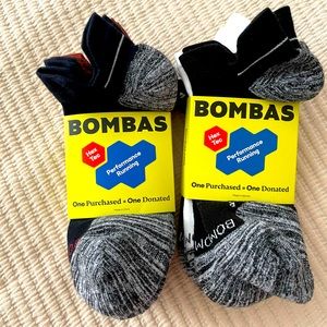 Brand New Men Bombas running ankle sock Large two - 3pack ( 6pairs)